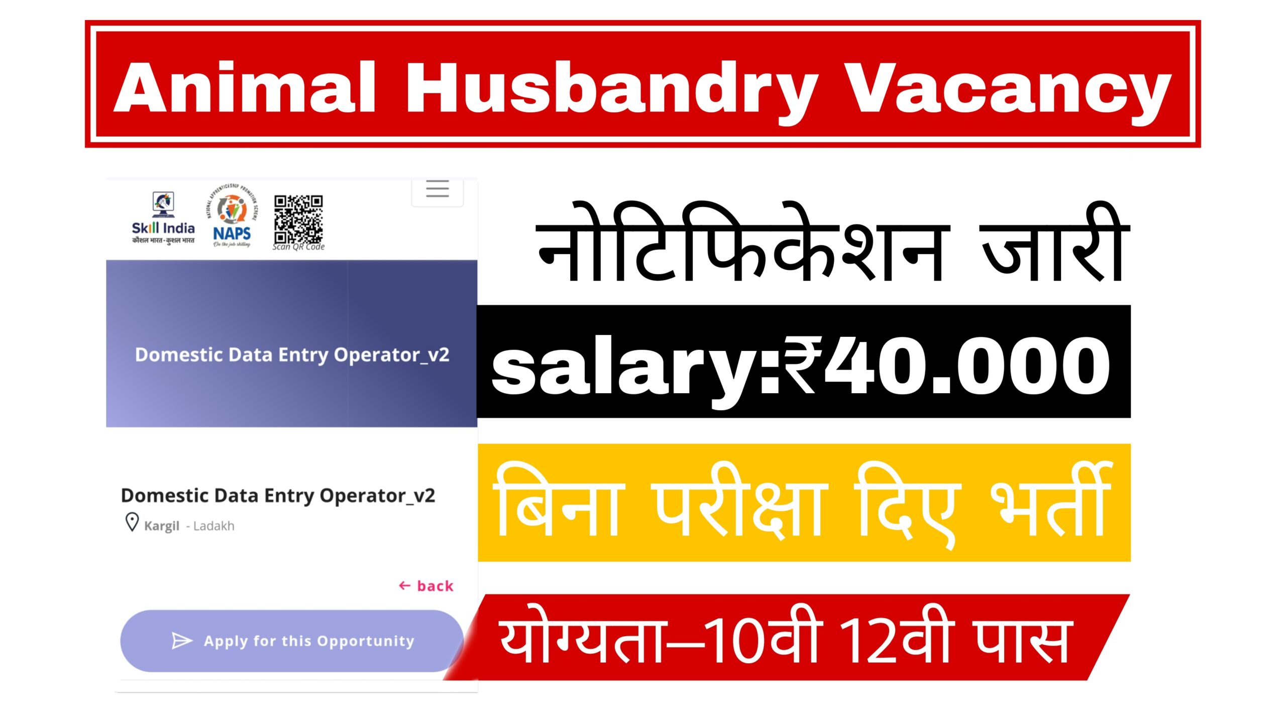 animal husbandry vacancy